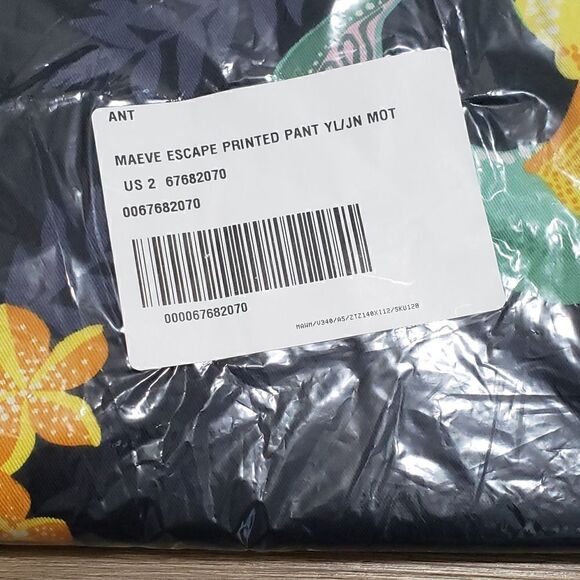 Anthropologie Maeve Escape Tropical Printed Pants Size 2 NWT - Picture 7 of 8